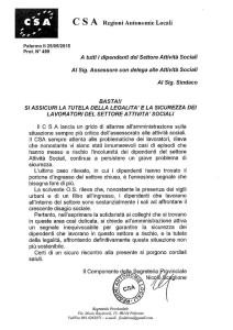 Attività Sociali solidarietà mag 15