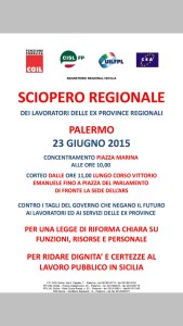Sciopero exProvince Regionali Sicilia giu 15